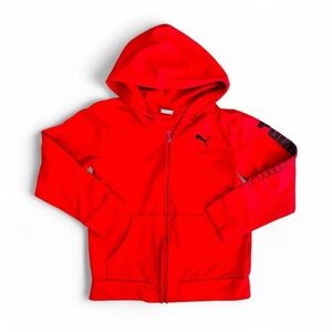 Puma boy’s red zip up hoodie Size 7 years